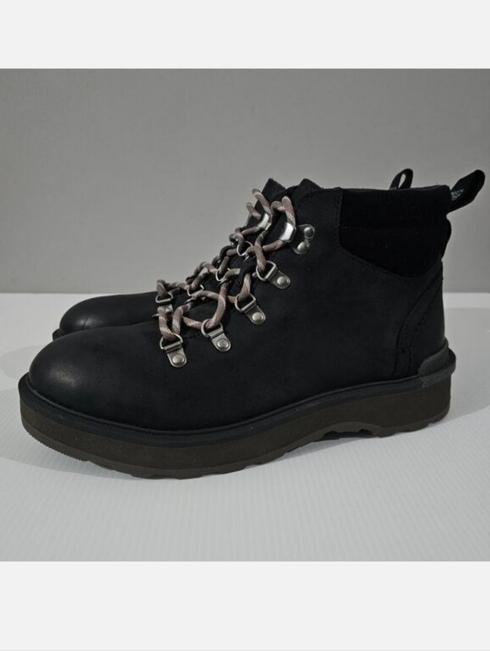 Sorel Hi Line Hiker Waterproof Ankle Boot Womens 9.5 Black Leather Lace Up NEW
